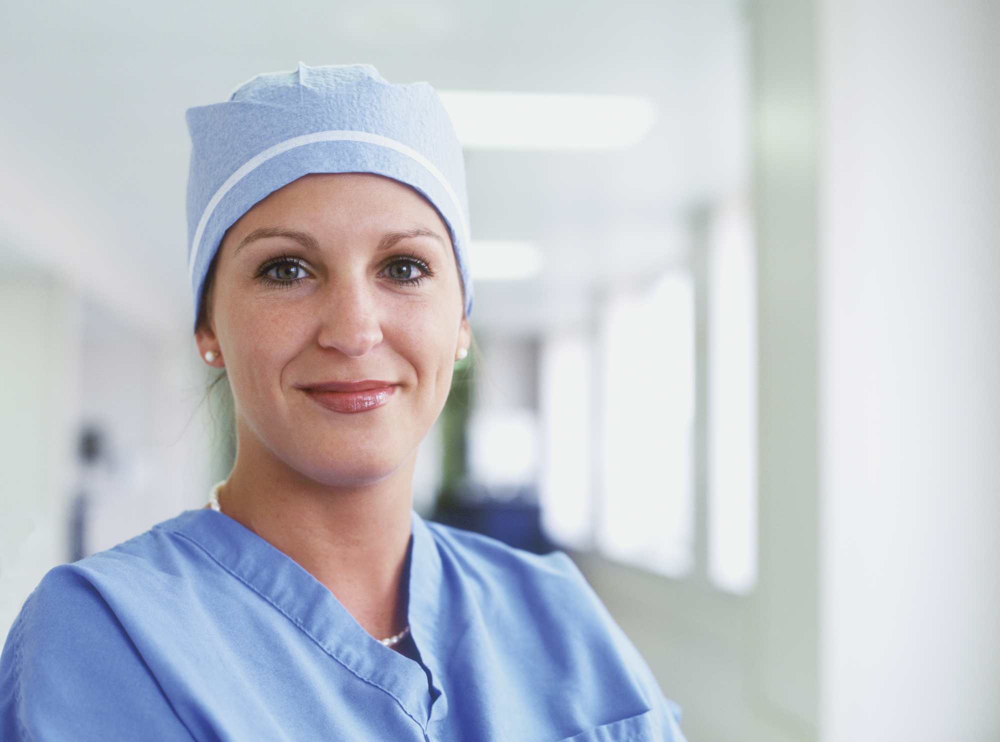 Female surgeon posing